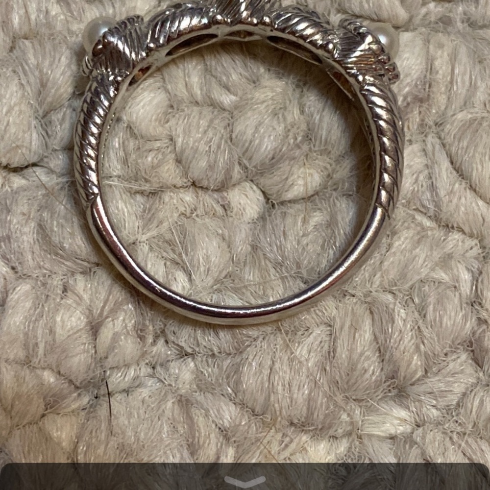 Judith Ripka Silver Pearl Ring - Picture 6 of 8